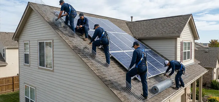 Pigeon Wire for Solar Panels in Merrifield